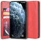 Sinyunron Klapphüllen für REALME C35 Hülle Leder Klapptasche Realme C35 Schutzhülle Flip Case Lederhülle Realme C35 Handy Brieftasche(Rot)