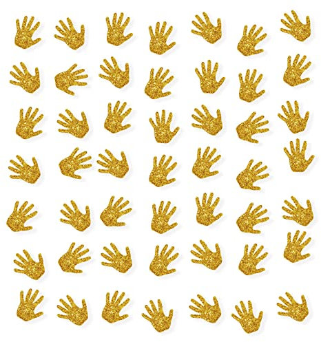 Set mit 100 High Five Konfetti, Gold Glitter High Five Paper Scatter, Baby Geburtstag Party Dekorationen, High Five Smash Kuchen Dekor, Kindergeburtstag Party Dekor