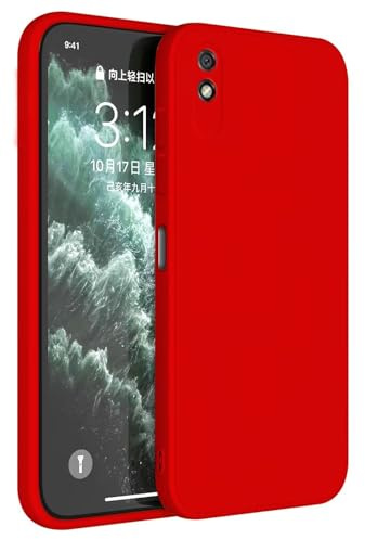 Topme Handyhülle Hülle Fur Redmi 9A / Redmi 9AT (6.53 Inches) Case Schutzhülle, Hautschutz Aus TPU Silikonhülle - Chinarot