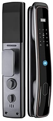 ADITAM Tuya Zigbee Wifi Smart Fingerprint Door Lock Home Automation Digital Password Keypad IC Card Anti-theft Electronic Door Lock (Black : Grey, Mortise Lock Size : 30X388MM) Double the comfort