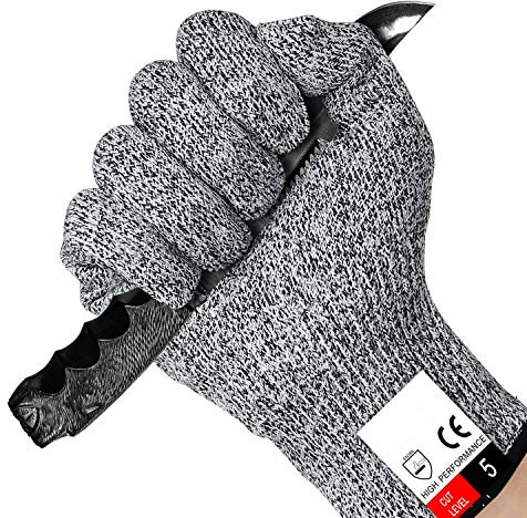 SZYIKUER Cut Resistant Gloves Food Grade Level 5 Hand Protection,Kitchen Cut Gloves (Medium(palm Diameter 3.35-3.75inch))