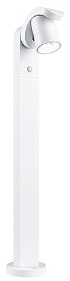 Paulmann 94833 LED Pollerleuchte Cuff Bewegungsmelder IP44 782mm 3000K 10W 700lm 230V 70° Weiß Aluminium Außenleuchte