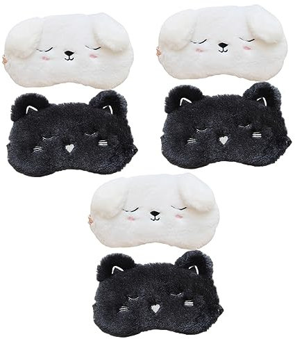 NIYANGLE 6 Pcs Masques De Sommeil Bandeau Fournitures De Fête Masques D'Animaux Cache-Yeux Pour Dormir Spa Fournitures De Fête Pour Filles Soirée Pyjama Fournitures De Fête Pour Filles En