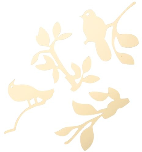 OSALADI 2Pcs 3D Acrylic Bird and Leaf Wall Mount Decoration for Home and Kids Room - Easy to Apply Creative Wall Stickers for Living Room Bedroom