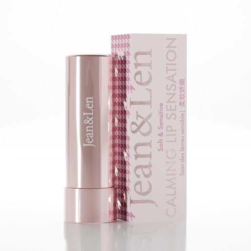 Jean & Len Calming Lip Sensation, für empfindliche Lippen, beruhigt und pflegt, mit Sheabutter und Hyaluron, sensitive Lippenpflege, parfümfrei, ohne Parabene & Silikone, vegan, 4,6 g
