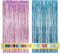 2 Stück Gender Reveal Lametta Vorhänge Rosa Blau Glitzer Hintergrund Dekoration Fransen Partydeko Luftschlangen Deko für Geschlecht verkünden Party Dekoration
