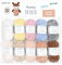 Gründl Wolle Funny Mini Shades - weiche Chenille Wolle zum Häkeln von kleinen Figuren - Kuschelig und hautfreundlich - 100% Polyester - 10 Miniknäuel 15 g / 18 m - Nadelstärke 5-6, Pastell