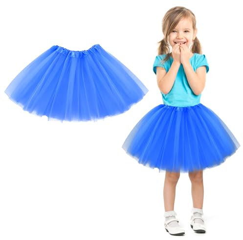 Jupe tutu à 3 couches en tulle à paillettes pour fille et femme - Pour bébé - Pour Noël, anniversaire, bleu, taille unique