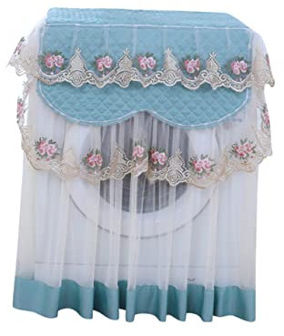Healeved Washing Machine Cover Front Automatic Floral Lace Standard Size Home Protection