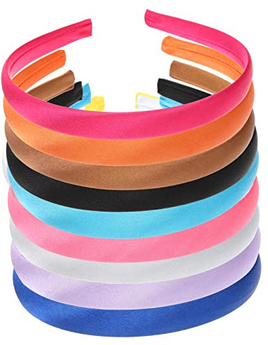 Ipetboom 12er-pack Einfarbige Stoff-stirnbänder Elastisch Ohne Zähne Bastel-kopfbedeckung Stirnband Für Damen Haar-accessoire-set