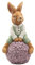 S&Garden Osterhase große Dekofigur Hase Osterfigur Osterdeko Osterhasenfigur Ostern Gartendekoration Hausdekoration Wohnaccessoires Osterei 47 cm