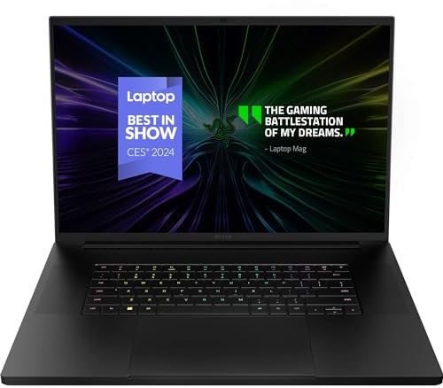 Razer Blade 18 (2024) - 18 Pouces Ordinateur Portable de Gaming - NVIDIA Geforce RTX 4090 - Intel i9-14900HX - Ecran 18 QHD+ 300Hz - Snap Tap (32GB DDR5 RAM, 2TB SSD) AZERTY FR-Layout | Noir