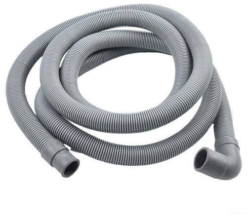 Tuyau de vidange flexible universel pour machine à laver et lave-vaisselle, crochet amovible pour un ajustement parfait (2,5 m)