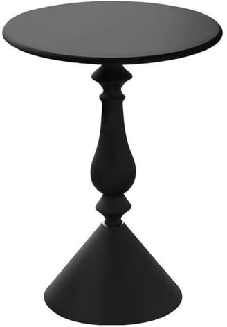 Runder Couchtisch - Nachttisch aus Metall - Couch Side Snack Table - Nachttisch Scandi Style Lampentisch für Wohnzimmer Schlafzimmer Home Office Empfangsraum