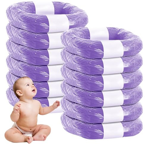 12 Recharges pour Poubelle à Couches, Compatibles avec Tous Les Types de Recharges, Pouvant Contenir 2500 Couches, Poubelles à Couches et Recharges Sac de Poubelle Bebe, Film Multicouche Anti-odeurs