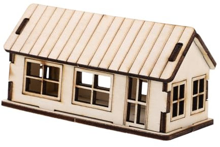 SHINEOFI Miniatur Haus Aus Holz Modell DIY Kit Bastelset Für Junge Mädchen Party Dekoration Puzzles Handwerk Lernspielzeug Spielzeughaus Modellbausatz Holz