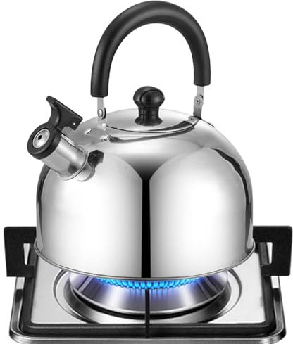 JIEBWCHA Bouilloire À Thé Sifflante, 2/3L Bouilloire Sifflante Induction, Bouilloire Hémisphérique, Bouilloire De Camping En Acier Inoxydable Avec Poignée Résistante À La Chaleur