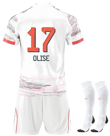 Generisch White Camouflage Away Bayern Kinder 26 New Kids Boys Mens Soccer Sport Outfit Trikot Kinder Trainning Trikot Fussball Jungen T Shirt Shorts Socks Outdoor Football Jersey Set