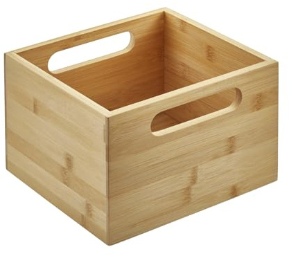 SOTECH ORGA-BOX Organisations-Container Bambus geölt 200 x 225 x 150 mm für Apothekerschränke und Schubladen Schubladeneinsatz Auszugseinsatz Ordnungssysteme