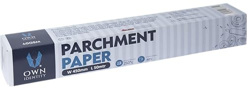 Parchment Paper Roll - 450mm x 50m Catering Parchment Paper - Non-Stick Baking Paper for Cooking, Grilling & Food Prep, Heat Resistant, Greaseproof & Easy to Cut for Professional Kitchens & Home Use