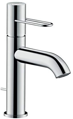 AXOR Wasserhahn Uno (Armatur mit Auslauf Höhe 100 mm und Zugstangen-Ablaufgarnitur) Chrom