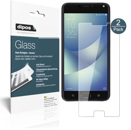 dipos 2x Displayschutzfolie 9H klar für Asus Zenfone 4 Max 5,5 Zoll ZC554KL
