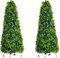Primrose Pair of Artificial Topiary Obelisks (60cm)