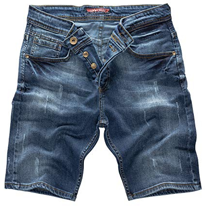 Rock Creek Jeans Shorts Herren Stretch Kurze Hose Denim M23 | Herren Jeansshorts aus Denim mit Stretchkomfort, kurze Jeanshose und Bermuda für Alltag, Freizeit, Urlaub und Sommer
