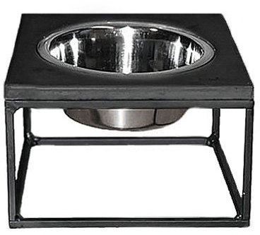 fattoAmano - Lebe mit Betonung FEEDO Solo | Der Beton Hundenapf | Design Napf | Hundeaccessoires (XL, dunkelgrau)