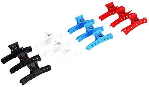 Pinza de Pelo de plástico, 12 UNIDS Salón Pinza de Pelo Garra Abrazaderas Horquilla Accesorios de Estilo de Peluquería, Accesorios para el cabello, Garra de pelo