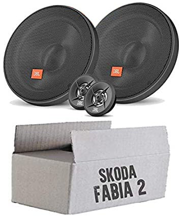 3-in-1 Lautsprecher Einbau Set passend mit JBL Stage2 64CFS16,5cm System Auto Einbausatz für Skoda Fabia 2 5J Front Heck