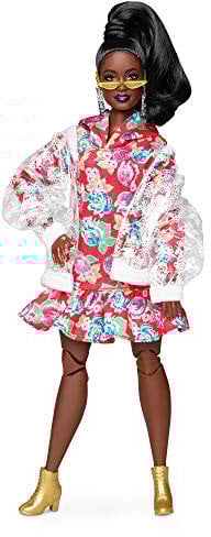 Barbie BMR1959 Bambola Afroamericana Snodata con Vestito Floreale, GHT94