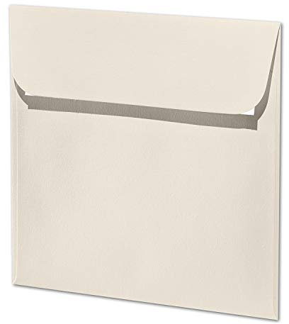 ARTOZ 150x quadratische Briefumschläge ivory (Creme) 100 g/m² - 16 x 16 cm - Kuvert ohne Fenster - Umschläge mit Haftklebung
