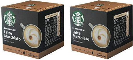 Starbucks Nescafé Dolce Gusto Latte Macchiato Lot de 2 boîtes de 12 Capsules de café