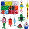 SUNNYCLUE DIY Make 8 Sets Bead Keyring Making Kit Inclued 6mm Pony Beads for Crafts & 30yard Polyester Cord & Split Key Ring Fish Ice Cream Mermaid Keyring