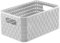 Rotho Country Aufbewahrungskiste 6l in Rattan-Optik, Kunststoff (PP) BPA-frei, mistletoe weiss, A5/6l (28,0 x 18,5 x 12,6 cm)