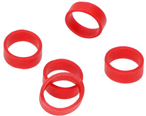 ONLYKXY 250 Pieces Red Silicone Cable Ties Data Lines Silicone Cord Ties Reusable Rubber Rings Power Cable Tie Straps Elasticity Coil Ring Rubber Bands