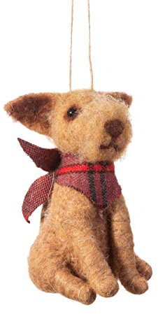 Sass and Belle Festliche Tiere, Filz und Wolle, verschiedene Designs, einschließlich Mäuse, Einhorn, Hunde, Eisbär und Dachs (Hund mit Bandana)