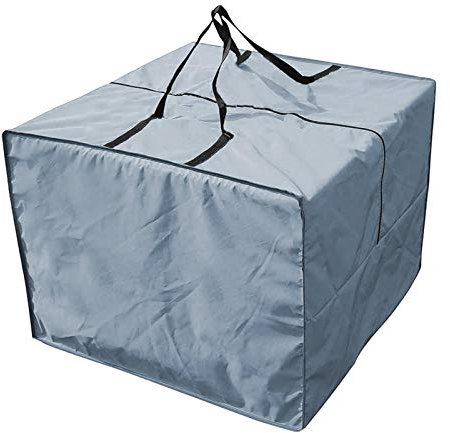 Nrkin Aufbewahrungstasche und Schutzhülle für Loungekissen Gartenmöbel-Sitzkissen, Aufbewahrungstasche Kissen Garten, Gartenpolster Aufbewahrung Tasche mit Tragegriff, Wasserdicht 80x80x60cm