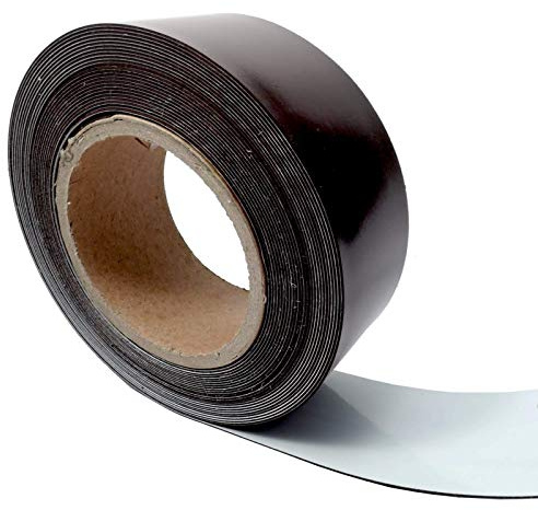 Magnetband 10m Kennzeichnungsband Magnetisch 30mm Breit 0,87mm Dick - Zum Beschriften Beschreiben Bedrucken Magnet Folie - Schneidbare Bastel Magnetfolie