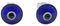MYSTIC JEWELS By Dalia – Ohrringe mit kleinem türkischem Auge aus Glas – 925er Sterlingsilber, Kristall Sterling Silber