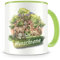 Samunshi® Kindertasse mit Namen Tasse Hirsch und Reh Personalisierte Tasse mit Namen Kinder Kinderbecher mit Namen Kindergarten grün 300ml