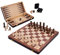 Engelhart - Chess/Backgammon Wooden Set - Reversible and folding board - Pieces included (38,5 cm Age 6+)