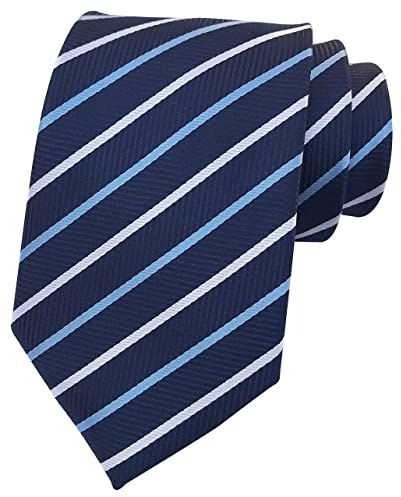 Rosiika - Cravatta da uomo a righe e a quadri, modello business formale, per designer, matrimonio e feste, Taglia unica