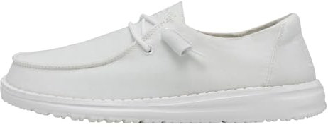 Hey Dude Damen Wendy Slub Canvas Moc Toe Shoes, White, 40 EU