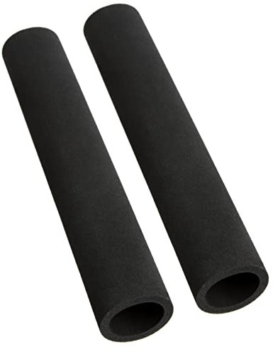 AnRui Schaumstoff-Griffe 25 x 35 mm, Schaumstoff-Griffabdeckung – ideale Griffhilfe für Utensilien, Werkzeuge – Fitnessstudio-Griffe (schwarz), 2 Stück