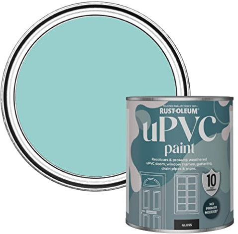 Rust-Oleum Blue uPVC Door and Window Paint In Gloss Finish - Teal 750ml