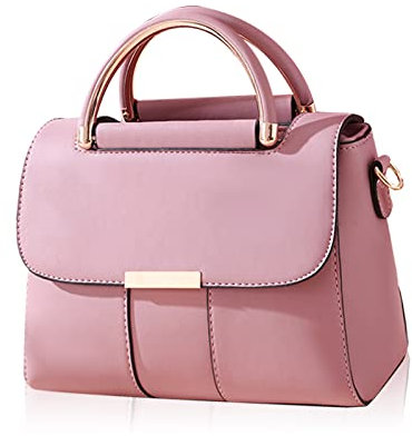 FANDARE Damen Handtaschen Elegant Handy Umhängetasche Crossbody Tasche PU Leder Schultertasche Frauen Handytasche zum Umhängen Schultertasche Portemonnaie Geldbörse Damentasche Rosa