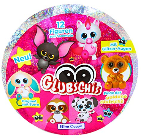 STRONCARD Blue Ocean Glubschis Sammelfiguren Serie 1 - Glubschi Glitzer Figur - Auswahl + 10 Originale Hüllen (1 Tüte)