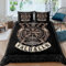 WIKINGER Bettwäsche 135x200 cm 4teilig Jungen 100% Mikrofaser Sommer Weiche Winter Warm Kinder Bettbezüge mit Reißverschluss 3D Vintage Viking Bettbezug mit 2 Kissenbezüge 80x80 cm